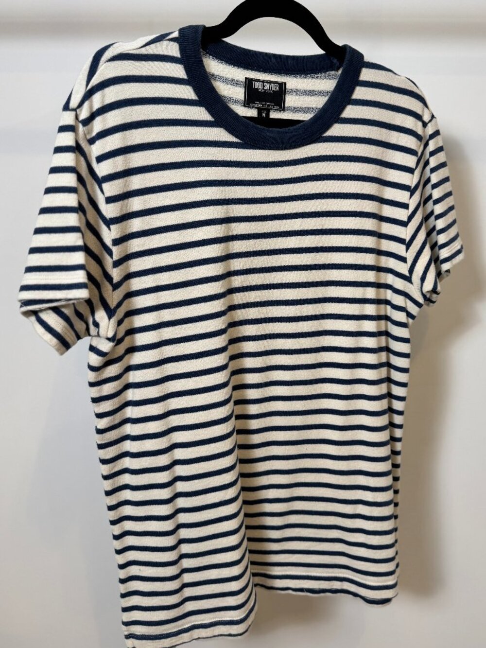 Todd Snyder White Navy Striped T-Shirt